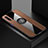 Ultra-thin Silicone Gel Soft Case Cover with Magnetic Finger Ring Stand for Huawei P Smart Pro (2019) Brown