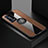 Ultra-thin Silicone Gel Soft Case Cover with Magnetic Finger Ring Stand for Huawei P40 Pro+ Plus Brown