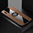 Ultra-thin Silicone Gel Soft Case Cover with Magnetic Finger Ring Stand for Huawei Y9 Prime (2019) Brown