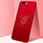 Ultra-thin Silicone Gel Soft Case Cover with Magnetic Finger Ring Stand for Oppo A5 Red