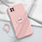 Ultra-thin Silicone Gel Soft Case Cover with Magnetic Finger Ring Stand for Oppo A53 5G Pink