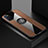 Ultra-thin Silicone Gel Soft Case Cover with Magnetic Finger Ring Stand for Oppo A92 Brown