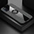 Ultra-thin Silicone Gel Soft Case Cover with Magnetic Finger Ring Stand for Oppo A92 Gray