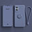 Ultra-thin Silicone Gel Soft Case Cover with Magnetic Finger Ring Stand for Oppo A96 5G Lavender Gray