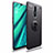 Ultra-thin Silicone Gel Soft Case Cover with Magnetic Finger Ring Stand for Oppo A9X Black