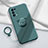 Ultra-thin Silicone Gel Soft Case Cover with Magnetic Finger Ring Stand for Oppo Find X3 Lite 5G