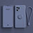 Ultra-thin Silicone Gel Soft Case Cover with Magnetic Finger Ring Stand for Oppo Find X5 5G Lavender Gray