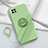 Ultra-thin Silicone Gel Soft Case Cover with Magnetic Finger Ring Stand for Oppo Reno4 SE 5G Matcha Green