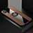 Ultra-thin Silicone Gel Soft Case Cover with Magnetic Finger Ring Stand for Oppo Reno4 Z 5G Brown