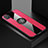 Ultra-thin Silicone Gel Soft Case Cover with Magnetic Finger Ring Stand for Oppo Reno4 Z 5G Hot Pink