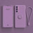 Ultra-thin Silicone Gel Soft Case Cover with Magnetic Finger Ring Stand for Oppo Reno6 5G Purple