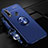 Ultra-thin Silicone Gel Soft Case Cover with Magnetic Finger Ring Stand for Samsung Galaxy A20s Blue