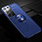 Ultra-thin Silicone Gel Soft Case Cover with Magnetic Finger Ring Stand for Samsung Galaxy S21 Ultra 5G Blue