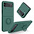 Ultra-thin Silicone Gel Soft Case Cover with Magnetic Finger Ring Stand for Samsung Galaxy Z Flip3 5G