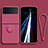 Ultra-thin Silicone Gel Soft Case Cover with Magnetic Finger Ring Stand for Samsung Galaxy Z Flip3 5G Red Wine
