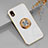 Ultra-thin Silicone Gel Soft Case Cover with Magnetic Finger Ring Stand for Sony Xperia Ace III White