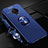 Ultra-thin Silicone Gel Soft Case Cover with Magnetic Finger Ring Stand for Vivo S1 Pro Blue