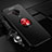 Ultra-thin Silicone Gel Soft Case Cover with Magnetic Finger Ring Stand for Vivo S1 Pro Red and Black