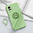 Ultra-thin Silicone Gel Soft Case Cover with Magnetic Finger Ring Stand for Vivo X60T 5G Matcha Green