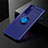 Ultra-thin Silicone Gel Soft Case Cover with Magnetic Finger Ring Stand for Vivo Y70 (2020) Blue