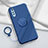 Ultra-thin Silicone Gel Soft Case Cover with Magnetic Finger Ring Stand for Vivo Y7s