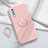 Ultra-thin Silicone Gel Soft Case Cover with Magnetic Finger Ring Stand for Vivo Y7s