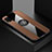 Ultra-thin Silicone Gel Soft Case Cover with Magnetic Finger Ring Stand for Xiaomi Mi 10 Lite Brown