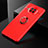 Ultra-thin Silicone Gel Soft Case Cover with Magnetic Finger Ring Stand for Xiaomi Mi 10i 5G Red