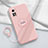 Ultra-thin Silicone Gel Soft Case Cover with Magnetic Finger Ring Stand for Xiaomi Mi 10T Pro 5G Pink