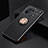 Ultra-thin Silicone Gel Soft Case Cover with Magnetic Finger Ring Stand for Xiaomi Mi 11 Pro 5G Gold and Black