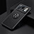 Ultra-thin Silicone Gel Soft Case Cover with Magnetic Finger Ring Stand for Xiaomi Mi 11 Ultra 5G Black