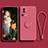 Ultra-thin Silicone Gel Soft Case Cover with Magnetic Finger Ring Stand for Xiaomi Mi 12 Lite NE 5G Hot Pink