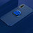 Ultra-thin Silicone Gel Soft Case Cover with Magnetic Finger Ring Stand for Xiaomi Mi A3 Blue