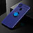 Ultra-thin Silicone Gel Soft Case Cover with Magnetic Finger Ring Stand for Xiaomi POCO C3 Blue