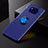 Ultra-thin Silicone Gel Soft Case Cover with Magnetic Finger Ring Stand for Xiaomi Poco X3 NFC Blue