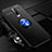 Ultra-thin Silicone Gel Soft Case Cover with Magnetic Finger Ring Stand for Xiaomi Redmi K30i 5G Blue and Black