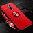 Ultra-thin Silicone Gel Soft Case Cover with Magnetic Finger Ring Stand for Xiaomi Redmi K30i 5G Red