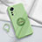 Ultra-thin Silicone Gel Soft Case Cover with Magnetic Finger Ring Stand for Xiaomi Redmi K50 Ultra 5G Matcha Green