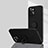 Ultra-thin Silicone Gel Soft Case Cover with Magnetic Finger Ring Stand G01 for Apple iPhone 15 Plus Black