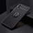 Ultra-thin Silicone Gel Soft Case Cover with Magnetic Finger Ring Stand JM1 for Samsung Galaxy A02 Black