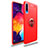 Ultra-thin Silicone Gel Soft Case Cover with Magnetic Finger Ring Stand JM1 for Samsung Galaxy A50S Red