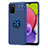 Ultra-thin Silicone Gel Soft Case Cover with Magnetic Finger Ring Stand JM1 for Samsung Galaxy M02s Blue