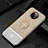 Ultra-thin Silicone Gel Soft Case Cover with Magnetic Finger Ring Stand JM1 for Xiaomi Redmi Note 9 5G Gold