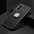 Ultra-thin Silicone Gel Soft Case Cover with Magnetic Finger Ring Stand JM2 for Oppo A1 Pro 5G Gold and Black