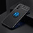 Ultra-thin Silicone Gel Soft Case Cover with Magnetic Finger Ring Stand JM2 for Oppo A53s 5G Blue and Black