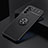 Ultra-thin Silicone Gel Soft Case Cover with Magnetic Finger Ring Stand JM2 for Oppo A54s