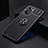 Ultra-thin Silicone Gel Soft Case Cover with Magnetic Finger Ring Stand JM2 for Oppo A57e Black