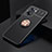 Ultra-thin Silicone Gel Soft Case Cover with Magnetic Finger Ring Stand JM2 for Oppo A57e Gold and Black