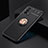 Ultra-thin Silicone Gel Soft Case Cover with Magnetic Finger Ring Stand JM2 for Oppo A74 4G