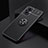 Ultra-thin Silicone Gel Soft Case Cover with Magnetic Finger Ring Stand JM2 for Oppo F21 Pro 5G Black